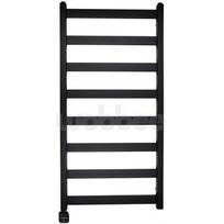Juodas elektrinis rankšluosčių džiovintuvas WOBBEE TENBY BLACK 50x100cm, kairinis, be laido