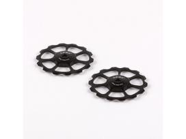 CEMA aliuminiai galinio perjungėjo ratukai Shimano 10/11 pavarų (nerūdijantis plientas), Black