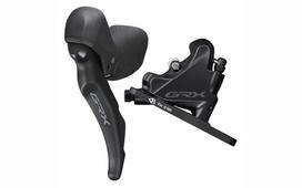 Shimano GRX ST-RX600(L), BR-RX400(F) priekinis diskinių stabdžių/pavarų perjungimo komplektas, 2 pavarų