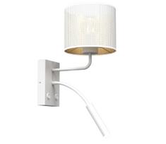 Sieninė lempa LOFT SHADE 1xE27/60W+1xG9/8W/230V balta/aukso