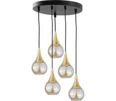 Pakabinamas sietynas LACRIMA HONEY 5xE27/60W/230V d. 45 cm