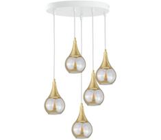 Pakabinamas sietynas LACRIMA WHITE 5xE27/60W/230V d. 45 cm