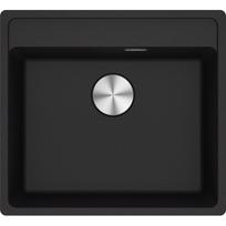 Lygiai su stalviršiumi montuojama granitinė plautuvė Franke Maris, MRG 210-52 A, Onyx, rankinis ventilis
