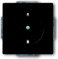 Socket outlet, black matt, 1-gang, 16A 250V, 20 EUC-885-500, Platform 63 2CKA002011A6211 | 4011395173510