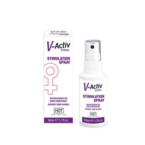 Seksualinę energiją skatinantis purškiklis “HOT V-Activ Stimulation Spray” - 50 ml