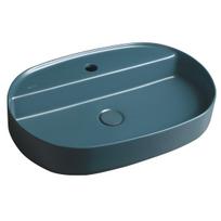 Pastatomas praustuvas Infinity Oval  matinės mėlynai žalios spalvos 60x40 cm