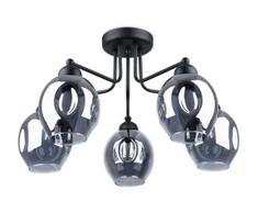 Sollux SL.1145 - Sietynas ant stulpo FILLAN 5xE27/60W/230V juodas