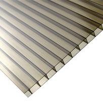 Kanalinis polikarbonatas 6 mm bronza (pagamintas ES) - 2,10 m - 3 m