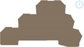 W-Series, End plate, 1.5 mm, dark beige, Direct mounting AP DLD2.5 DB 1784210000 | 4032248189878