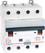Legrand Liekamosios srovės pertraukiklis 4P 16A C 0,03A tipas A P314 DX3 (411234)