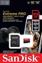 SanDisk atm. korta microSDXC 512GB Extreme Pro 200MB/s