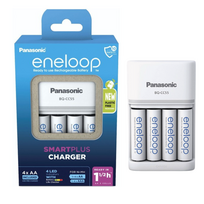 Panasonic Eneloop Smartplus USB kelioninis įkroviklis BQ-CC87 su USB maitinimo laidu