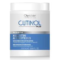Plaukų kaukė su keratinu ir proteinais Oyster Cutinol Plus Rebirth Reconstruction Mask, skirta silpniems, trapiems ir pažeistiems plaukams, 1000 ml