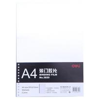 Įrišimo viršelis DELI 3820 A4/200mic/50 lapų, skaidrūs