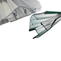 Polikarbonato sujungimo sistema H (4-10 mm x 6 m) su tarpinėmis