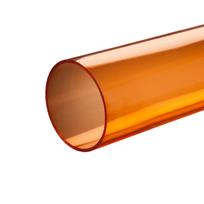 PMMA organinio stiklo  vamzdis 100x94x2000 mm, oranžinis