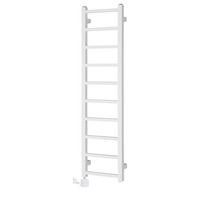 Elektrinis rankšluosčių džiovintuvas Sapho METRO LIGHT 30x114cm, baltas su tenu HEATQ NEX kairėje