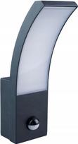 Sieninis LED lauko šviestuvas DPM, IP54, 4000 K, 9W, 1000 lm, juodos sp., su judesio davikliu, 23 cm
