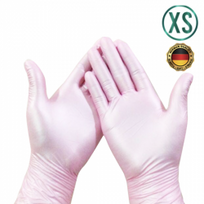 Nitras nitrilinės pirštinės Wave Glamour rožinės, XS dydis 100vnt.