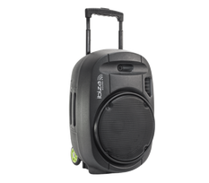 Ibiza Sound PORT15VHF-MKII NEŠIOJAMA GARSO SISTEMA SU AKUMULIATORIUMI + 2X VHF BELAIDŽIAI MIKROFONAI, USB/SD/AUX/BLUETOOTH, 15′′/38CM