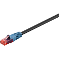 CAT 6 Outdoor-patch cable U/UTP | 94389 | Prewired, unshielded LAN cable with RJ45 plugs for connecting network components; Double-layer polyethylene jacket protects the network cable outdoors and makes it extremely weather-resistant; The outdoor Ethernet cable is ideal for the garden, balcony, camping, building facades and surveillance cameras; High-quality copper-clad aluminium wire (CCA) and gold-plated contacts guarantee an excellent, powerful network connection; Latch protection on the RJ45 connector prevents the latch from snagging or breaking off, helping to provide a reliable internet connection; CAT 6 outdoor cable is suitable for Gigabit Ethernet with speeds of up to 10/100/1000Mbit/s | Black | 15 m