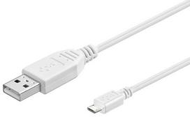 MicroConnect USB A to USB Micro B, Version  2.0, White, 0.3m USB2.0 A -