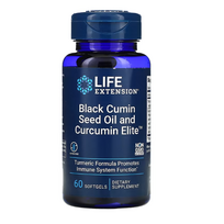 Life Extension Black Cumin Seed Oil and Curcumin Elite 60 softgels