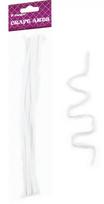 Šenilo vielos strypeliai CRAFT ARTS, Fandy, 6mm x 30cm, 15 vnt., baltos sp.