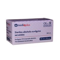 AMEDIPLUS sterilios servetėlės injekcijos vietai, 65x30mm, N100