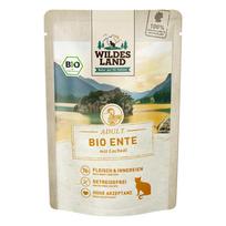 WILDES LAND Bio duck pure konservuotas begrūdis pašaras suaugusioms katėms su eko. antiena, 85 g