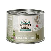 WILDES LAND Pheasant &chicken konservuotas begrūdis pašaras suaugusioms katėms su vištiena ir fazaniena, 200 g