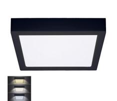 Solight WD175-B- LED Lubinis šviestuvas LED/24W/230V 3000/4000/6000K juodas kampinis