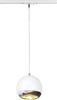 LIGHT EYE ES111 pendant, white/chrome, GU10, max. 75W, incl. 1-circuit adapter 143621 | 4024163144605
