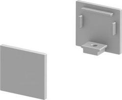 Standard end caps for the GRAZIA 10 flat surface-mounted profile in anodised aluminium, white and black. Package contents: 2 pieces. 1000478 | 4024163187701