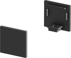 Standard end caps for the GRAZIA 10 flat surface-mounted profile in anodised aluminium, white and black. Package contents: 2 pieces. 1000480 | 4024163187725