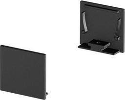 Flat end caps for the GRAZIA 20 standard surface mounted profile in anodised aluminium, white and black. Package contents: 2 pieces. 1000567 | 4024163188593