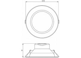 Šviestuvas įleidžiamas LED "downlight" tipo, Andromeda P, Northcliffe