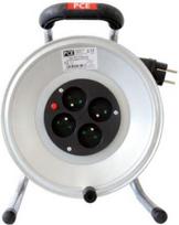 Steel cable reel 50m, H05RR-F 3x2.5, IP20, silver 9111T48253