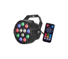 LED Disco prožektorius LED/12W/230V daugiaspalvis + nuotolinio valdymo pultas