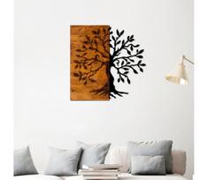 Sienų dekoracija 58x58 cm medis/metalas