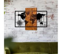 Sienų dekoracija 58x85 cm medis/metalas