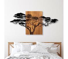 Sienų dekoracija 70x144 cm medis/metalas
