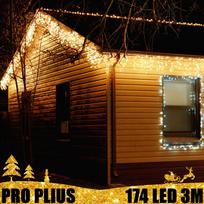 Profesionali lauko girlianda varvekliai 174 LED PRO PLIUS IP67 : LED lempučių spalva - Šiltai Balta (WW)