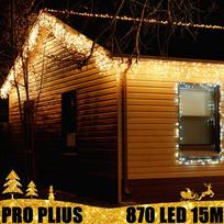Profesionali lauko girlianda varvekliai 870 LED PRO PLIUS IP67 : LED lempučių spalva - Šiltai Balta (WW)