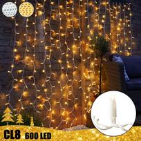 600 LED 2x3 Girlianda Užuolaida – Krioklys PRO PLIUS ST CL8 : LED lempučių spalva - Šiltai Balta (WW)