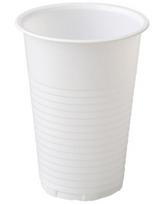 Vienkartinės stiklinės, 200 ml, baltos, 100 vnt.