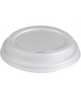 Ekologiški Bio dangteliai, popieriniam 240 ml puodeliui, Ø80 mm, balti, 100 vnt.