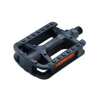 Pedalai MTB, plastikiniai, rutuliniai guoliai (juodi)