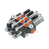 Kryptinis trijų sekcijų (dvi sekcijos plaukiojančios) hidraulikos valdymo vožtuvas 03P40-1A1K16K16-GKZ1