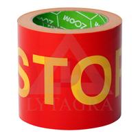 Įspėjamoji juosta "STOP" 100 mm x 100m, geltona-raudona, ZOOM